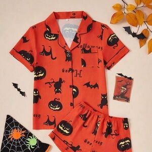 Halloween casual pajamas, October pjs, Halloween pjs, comfy clothes, pumpkin pjs